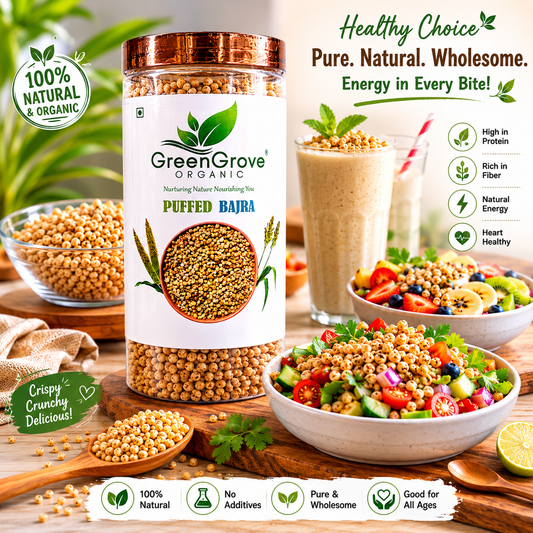 GreenGrove Organic Puffed Bajra 100 g
