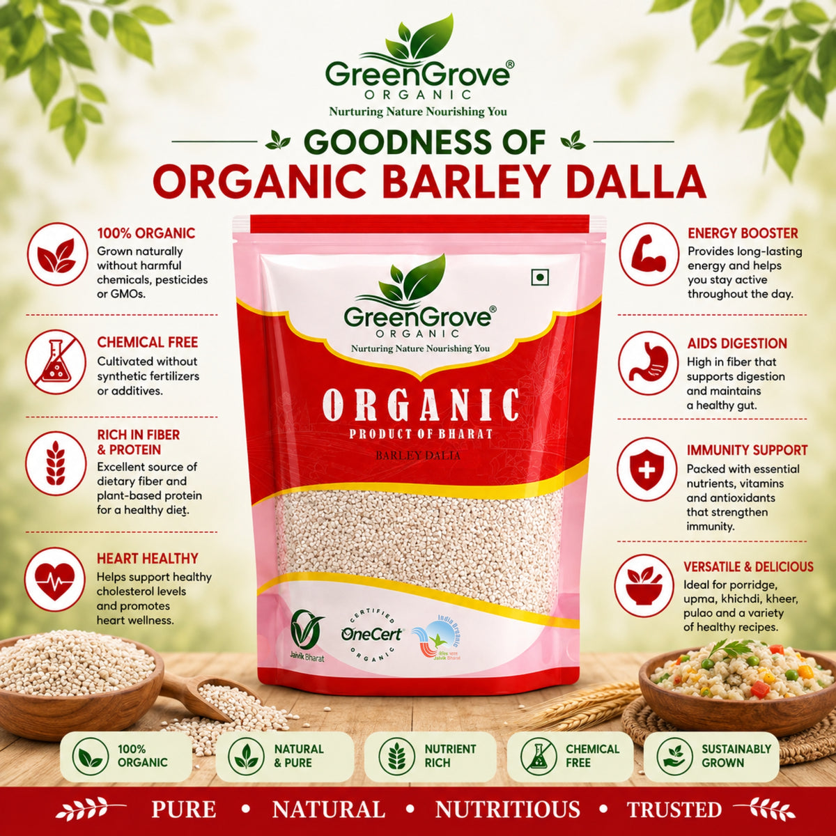 GreenGrove Organic Barley Dalla