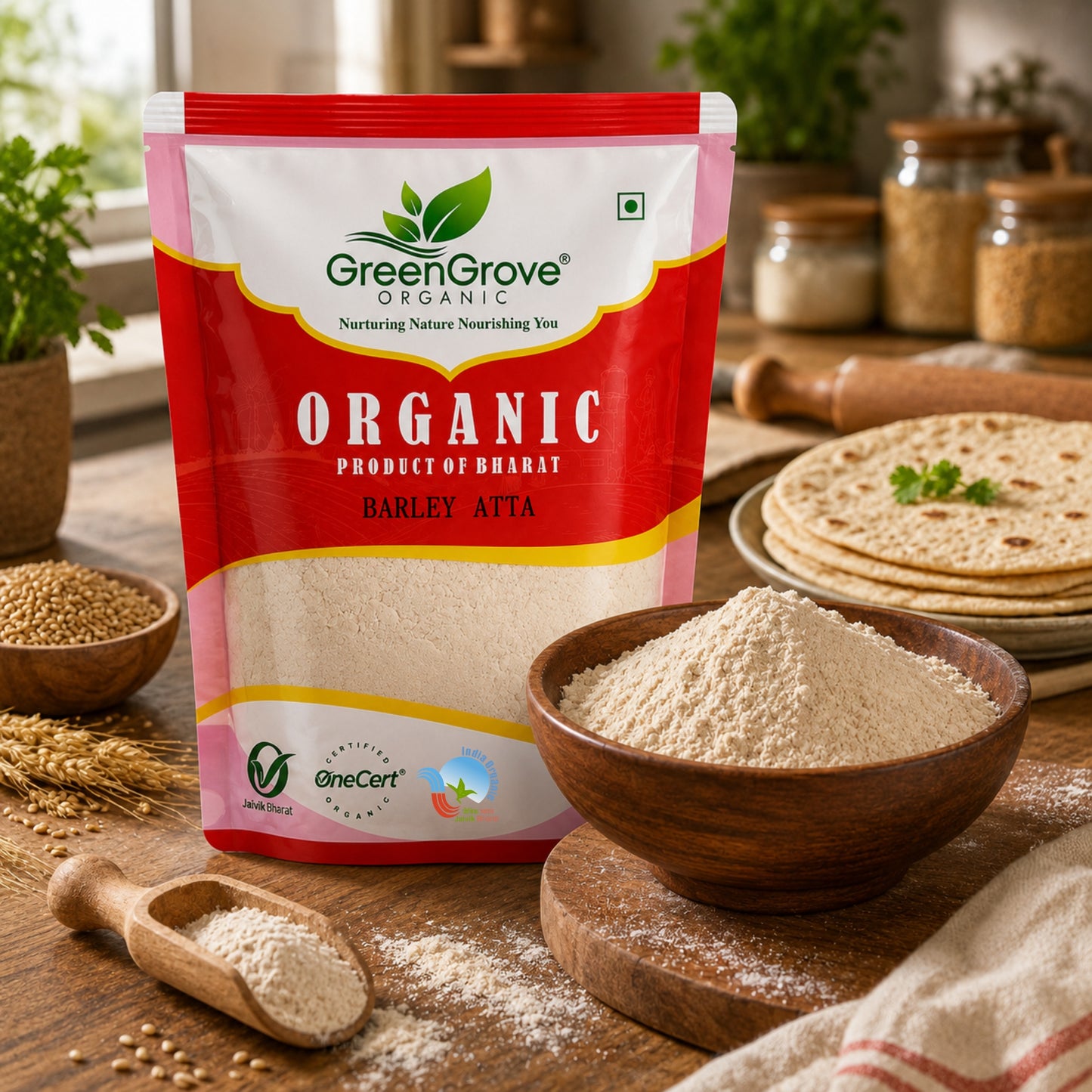 GreenGrove Organic Barley Atta