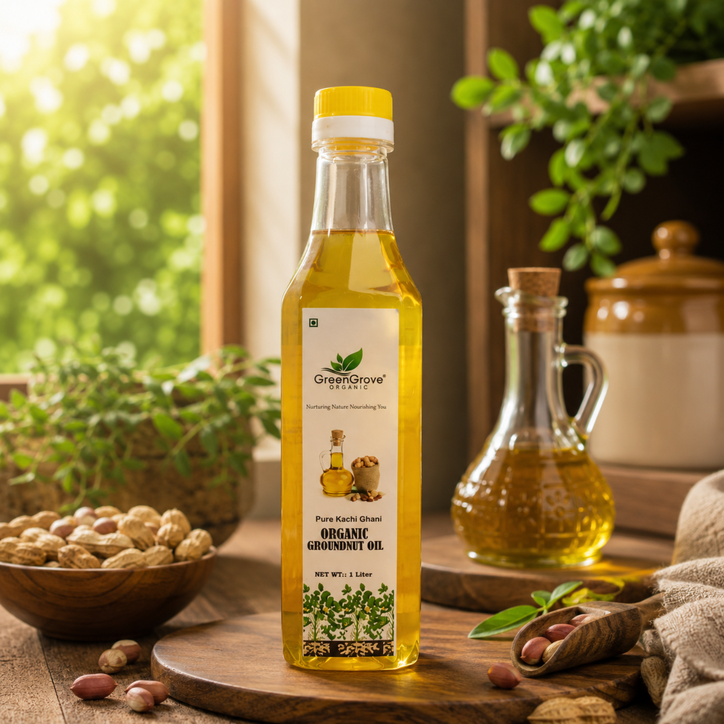 GreenGrove Organic Groundnut Oil 1 ltr