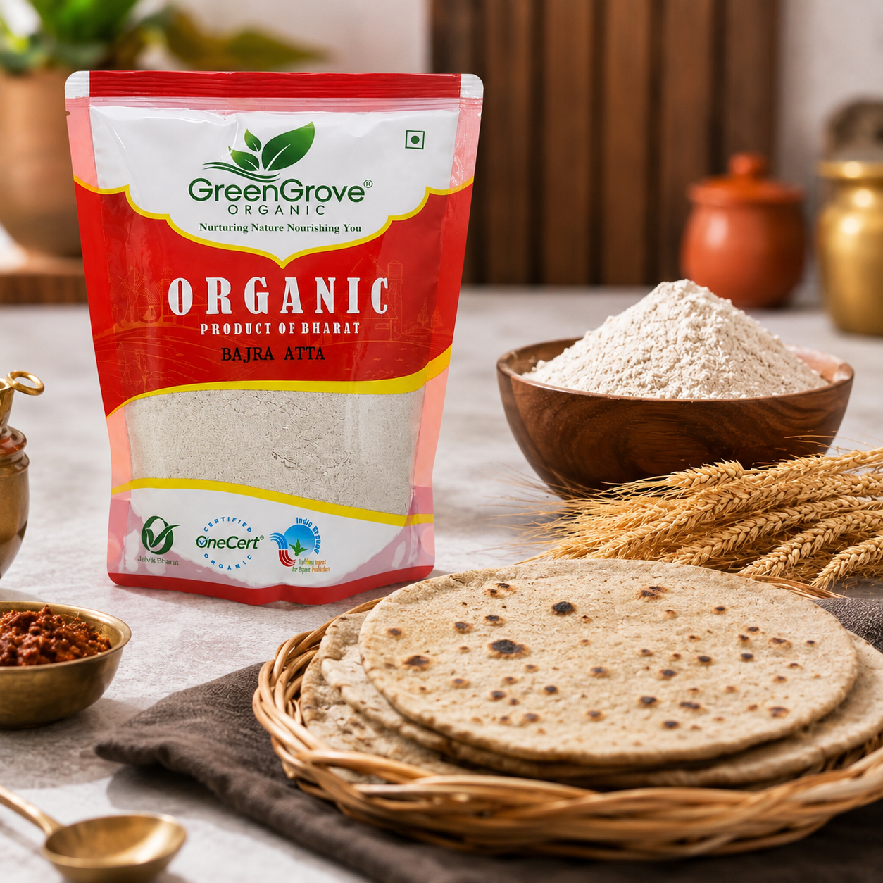 GreenGrove Organic Bajra Atta