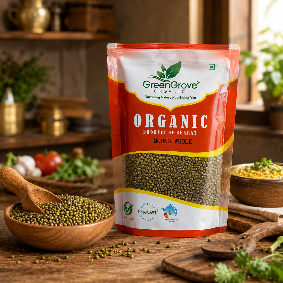 GreenGrove Organic Moong Whole