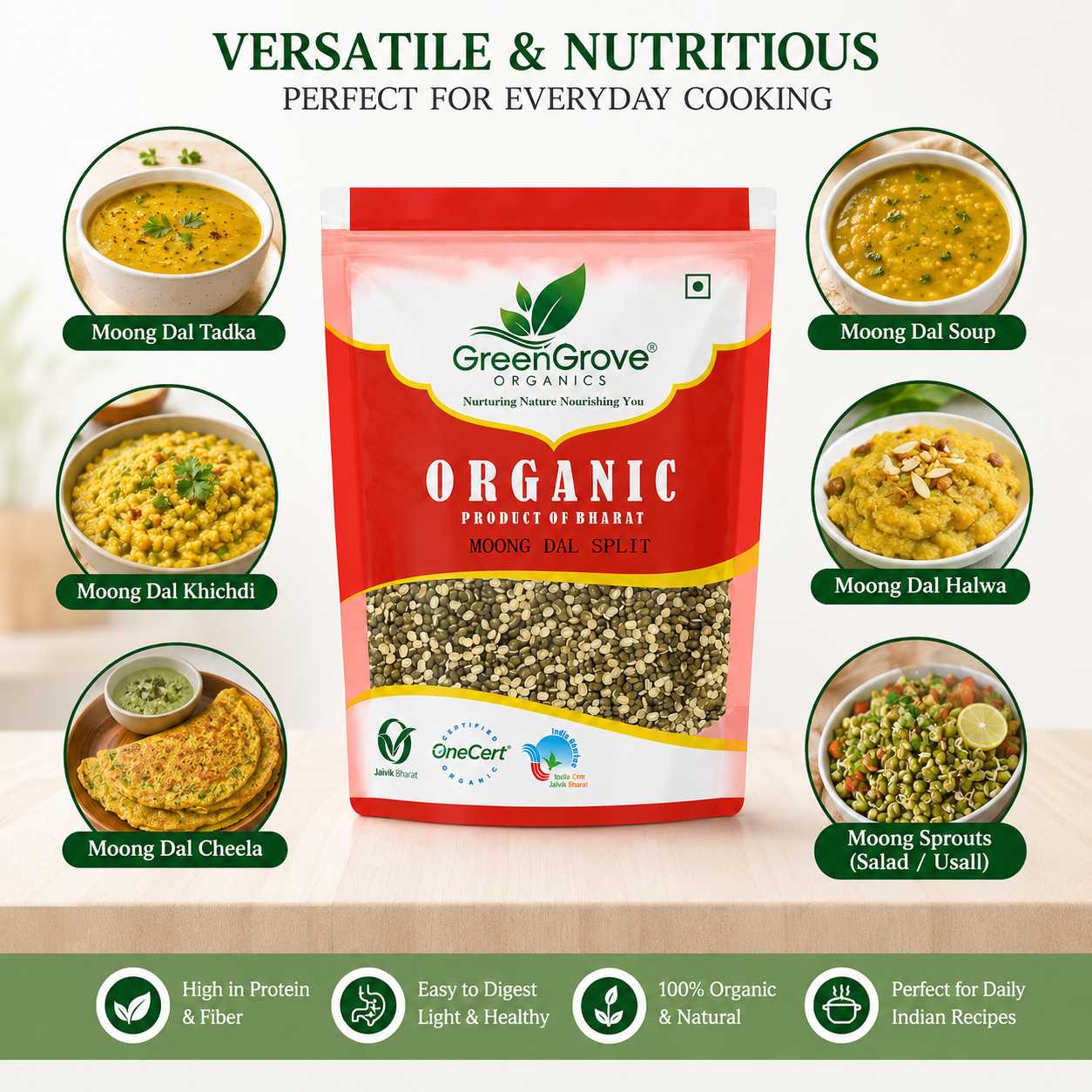 GreenGrove Organic Moong Dal Split