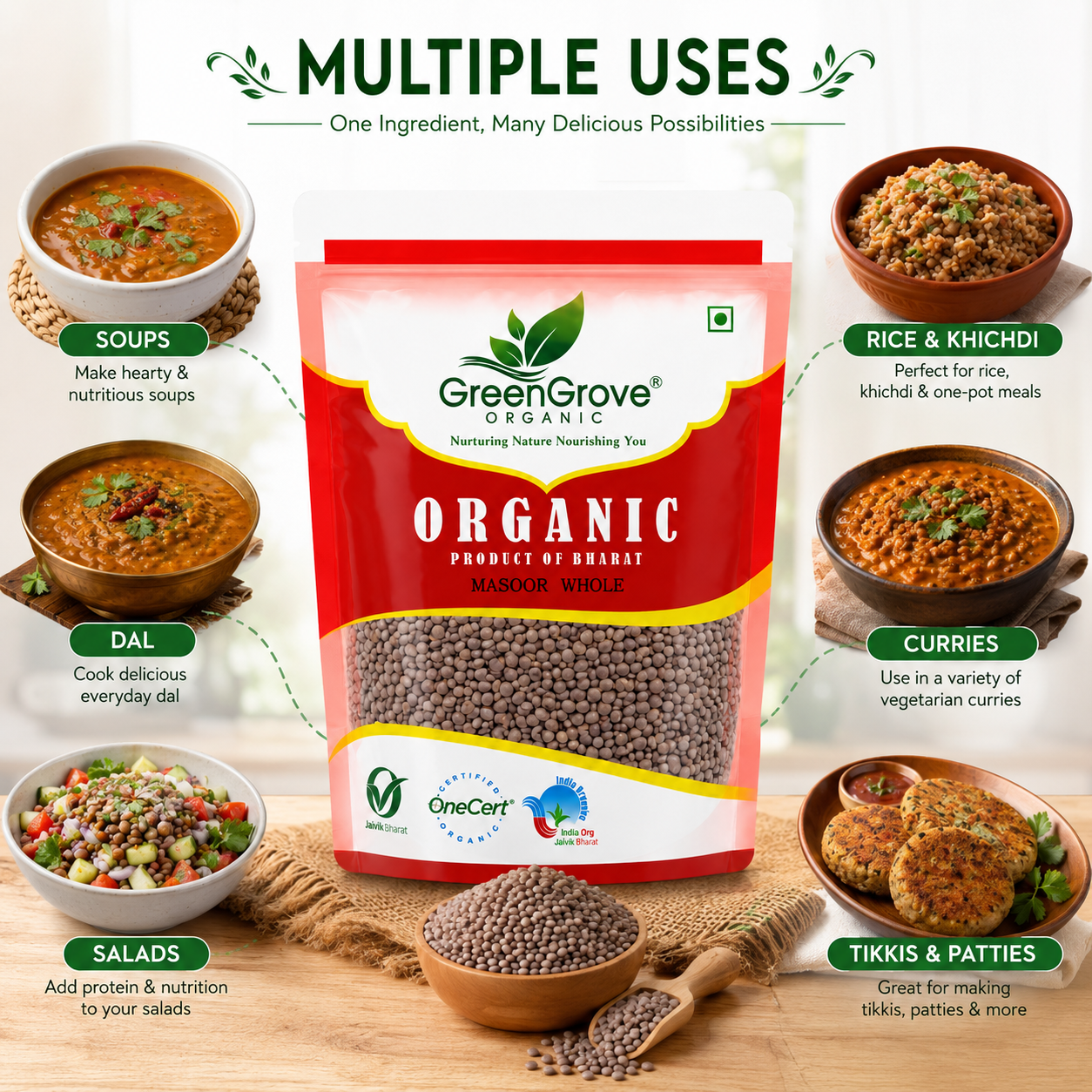 GreenGrove Organic Masoor Dal