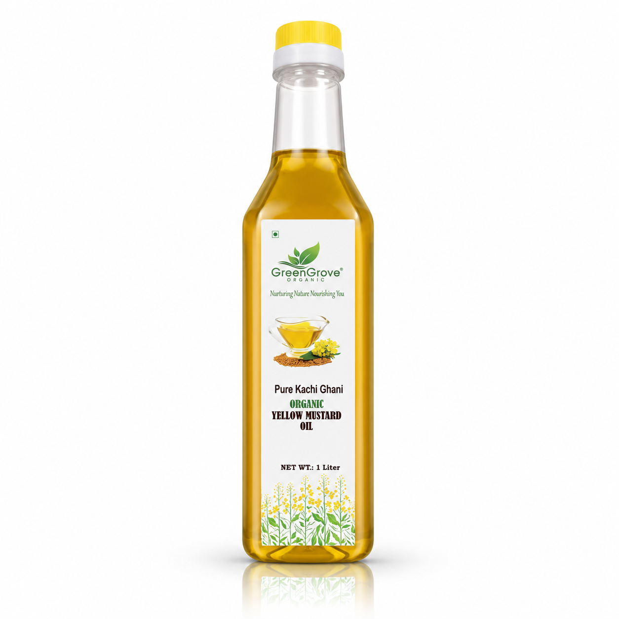 GreenGrove Organic Yellow Mustard Oil 1 Ltr