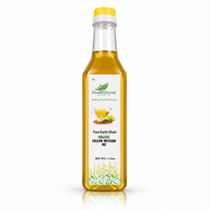 GreenGrove Organic Yellow Mustard Oil 1 Ltr