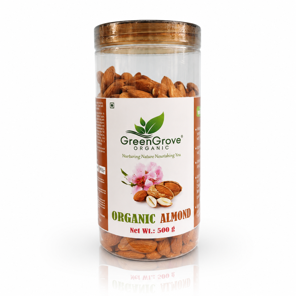 GreenGrove Organic Almond 500 gm