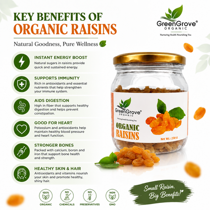 GreenGrove Organic Raisins 250 gm
