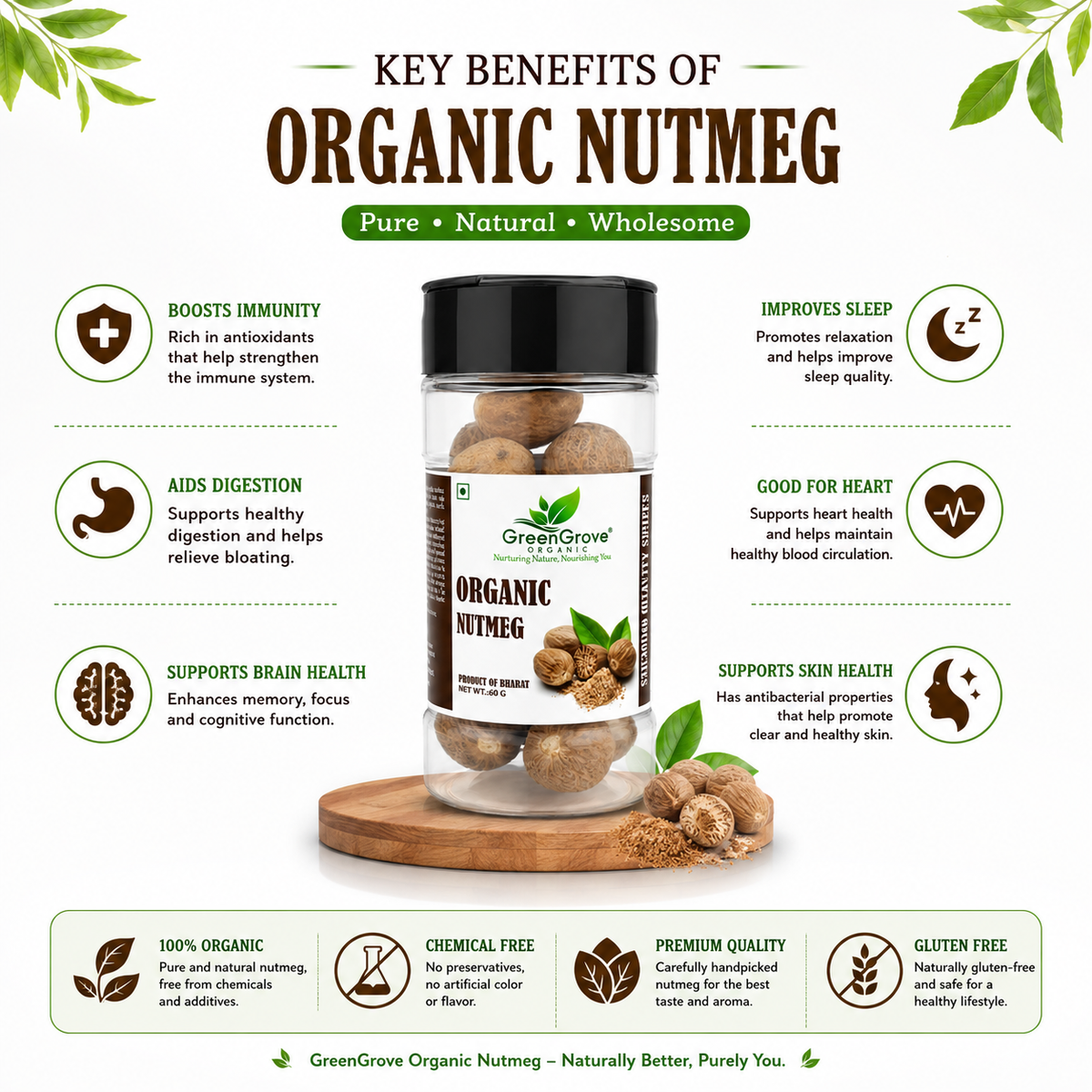 GreenGrove Organic Nutmeg