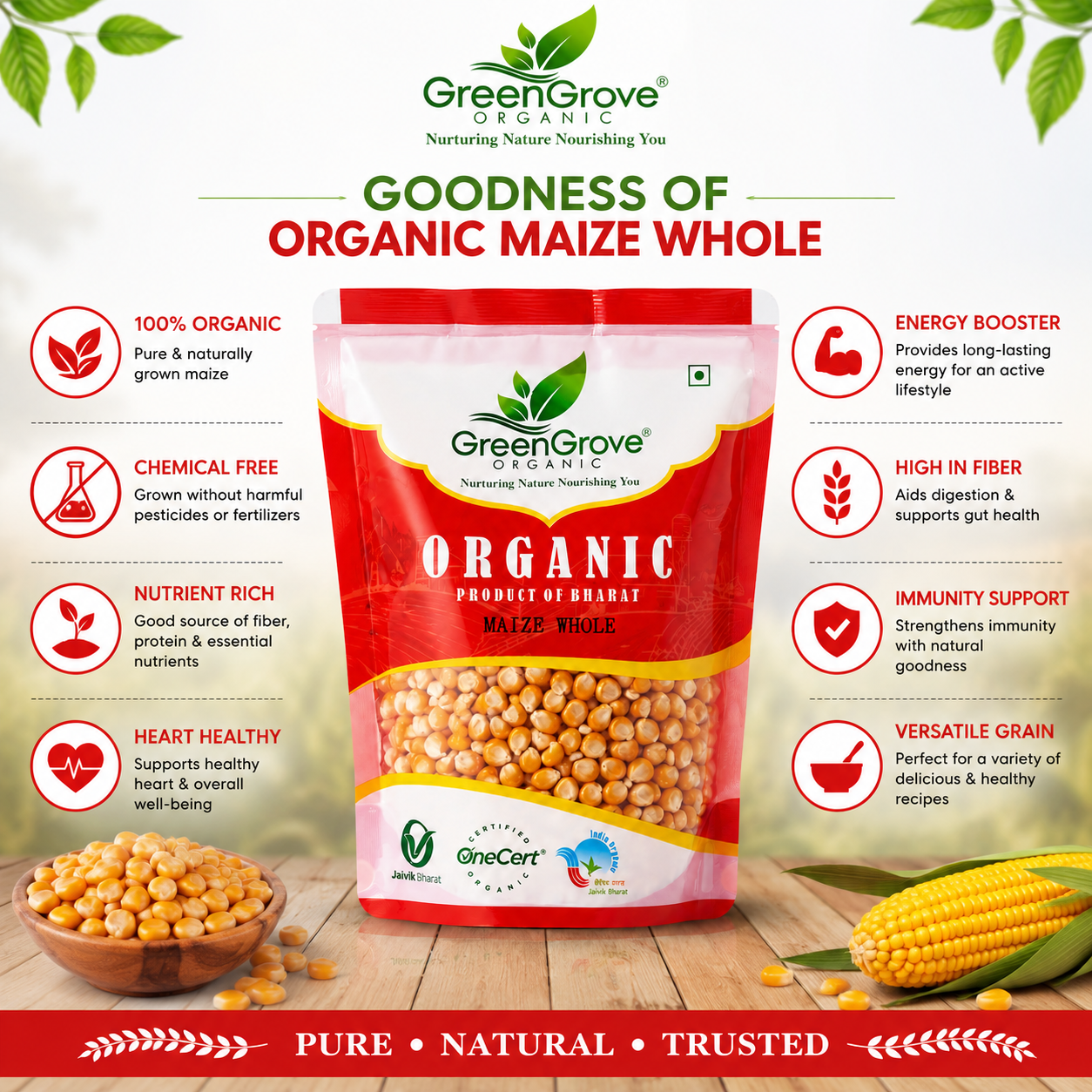 GreenGrove Organic Maize Whole