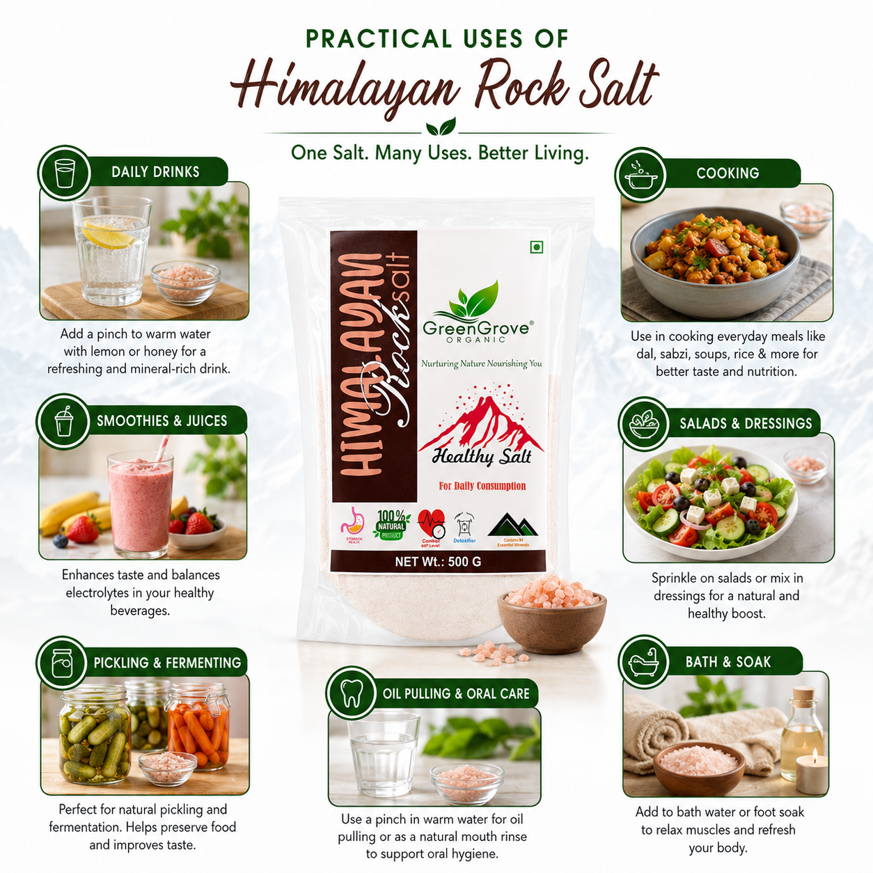 GreenGrove Organic Himalayan Rock Salt