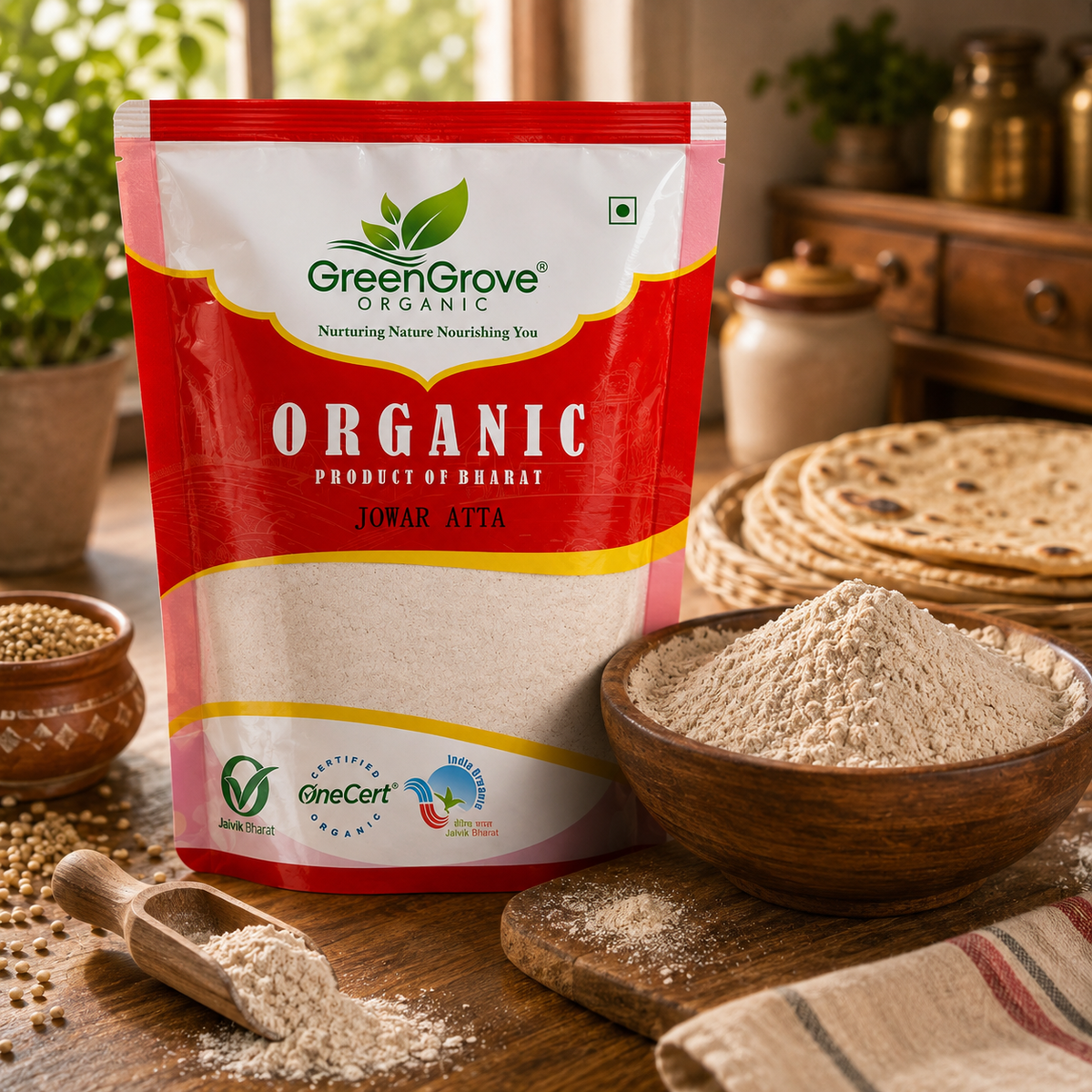 GreenGrove Organic Jowar Atta