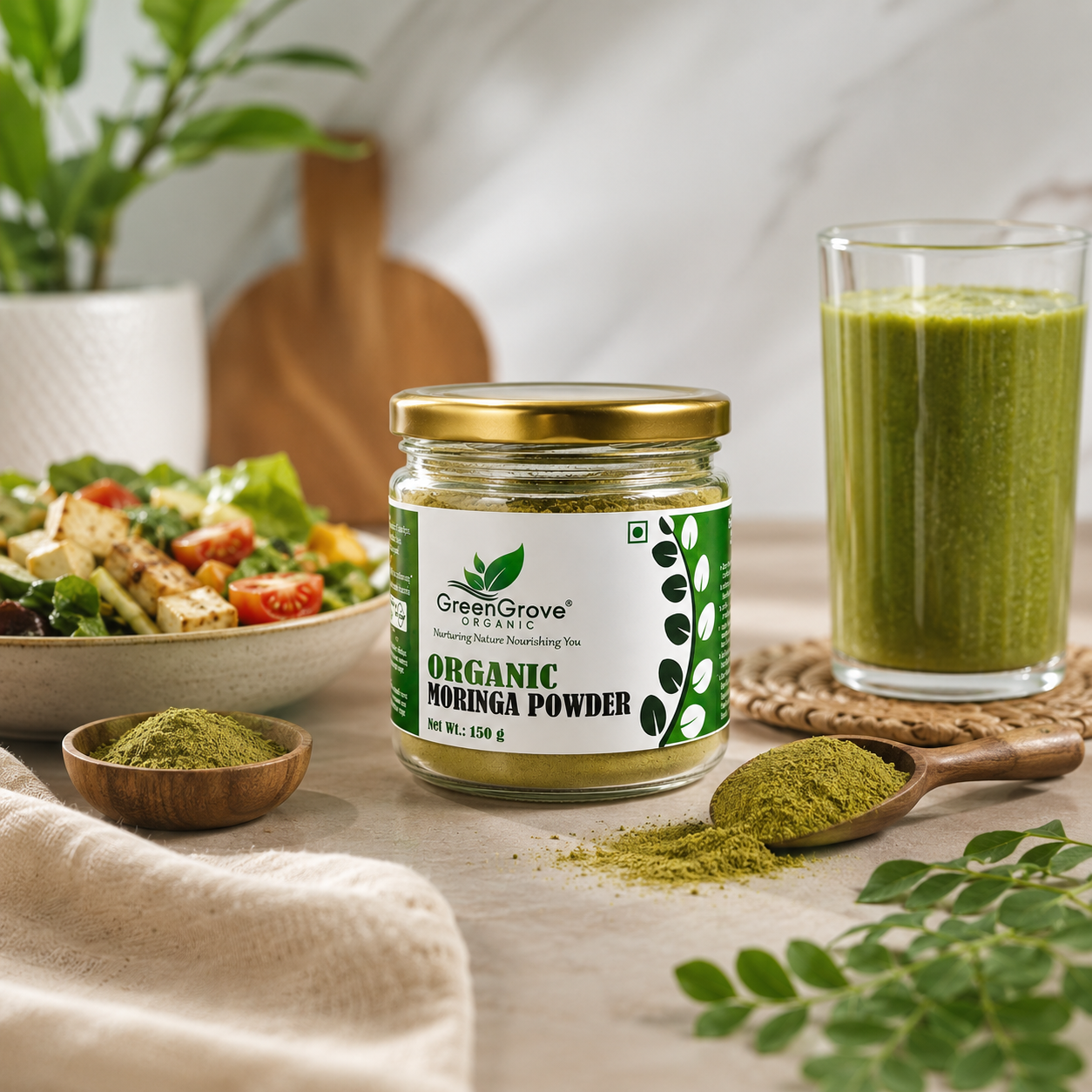 GreenGrove Organic Moringa Powder 150 gm