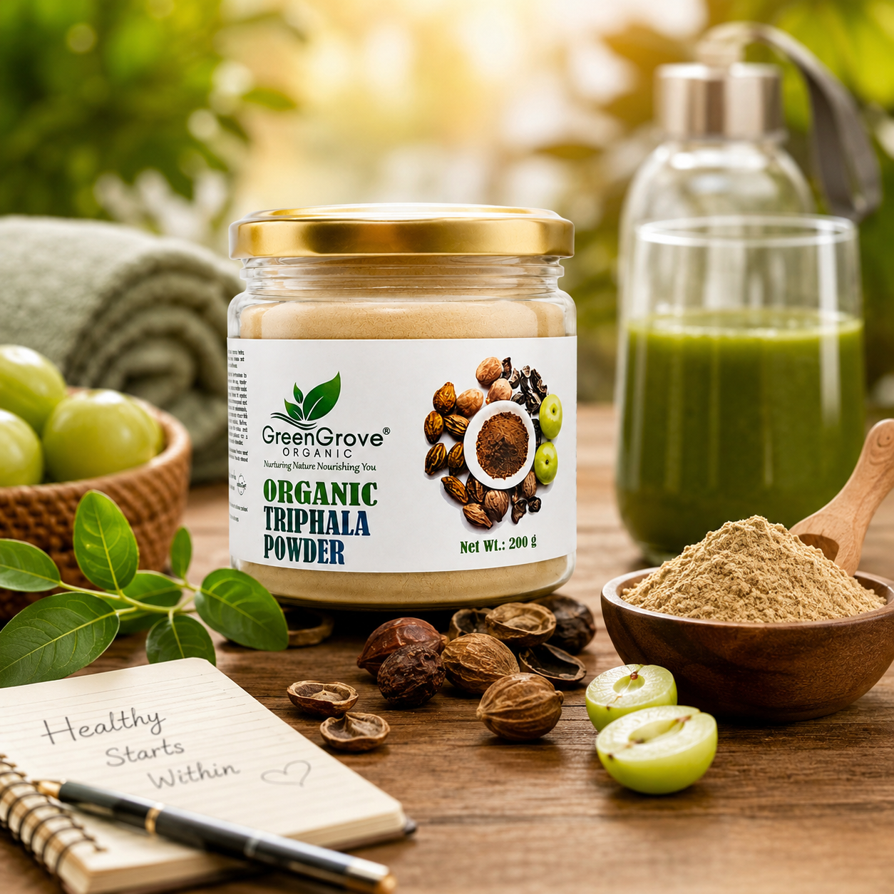 GreenGrove Organic Triphala Powder 200 gm