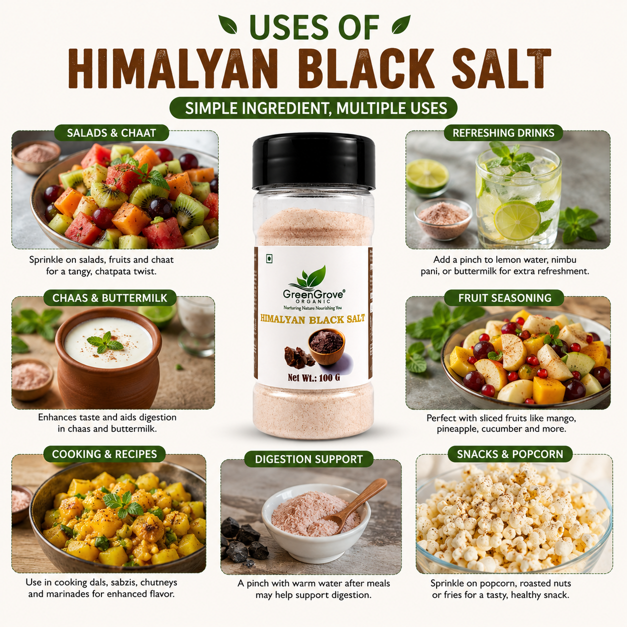 GreenGrove Himalayan Black Salt 100g