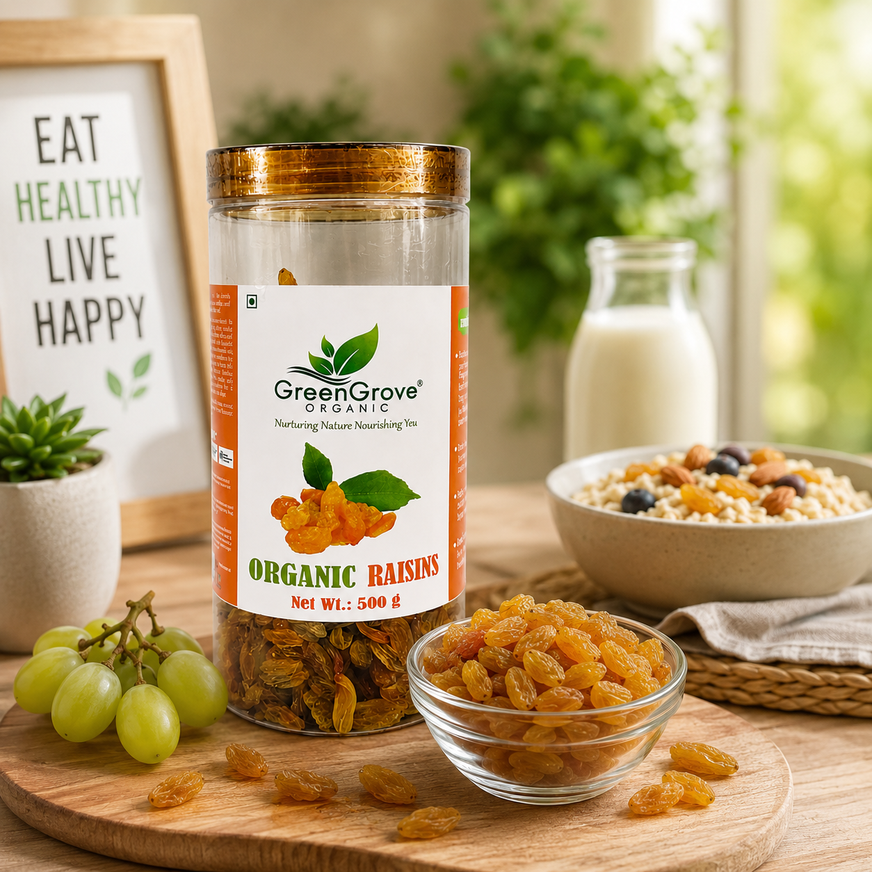 GreenGrove Organic Raisins 500 gm