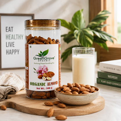 GreenGrove Organic Almond 500 gm
