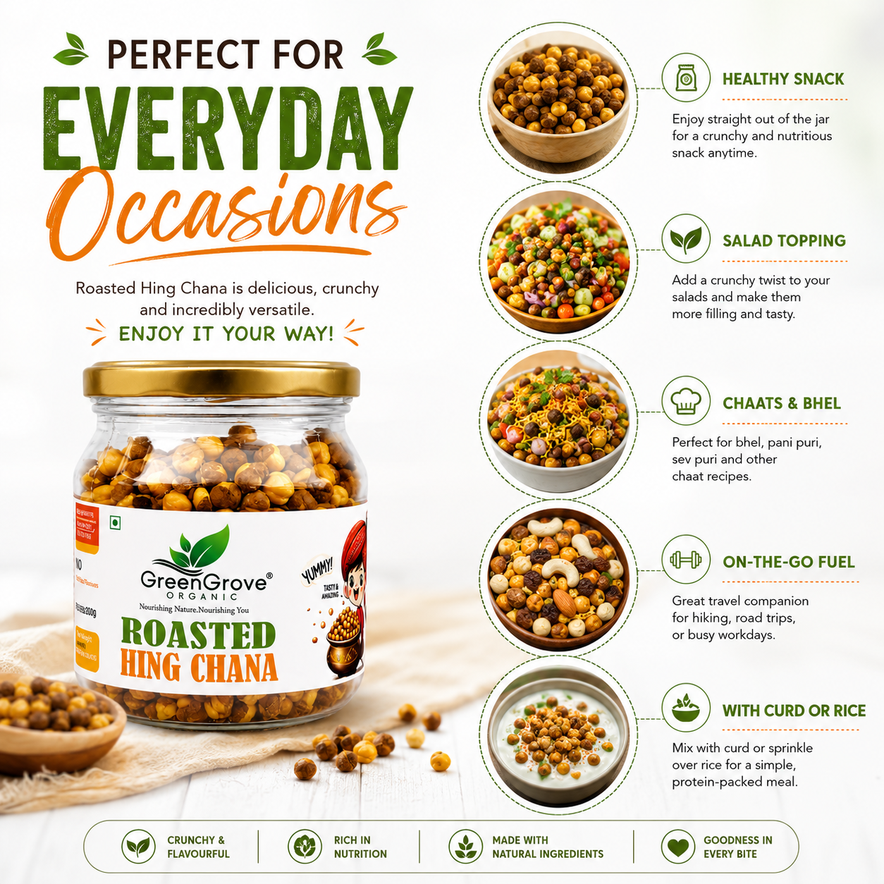 GreenGrove Organic Roasted Heeng Chana
