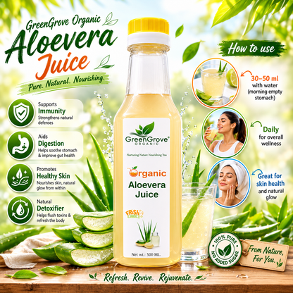 GreenGrove Organic Aloevera Juice 500 ml