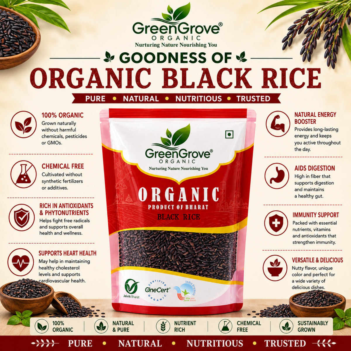 GreenGrove Organic Black Rice