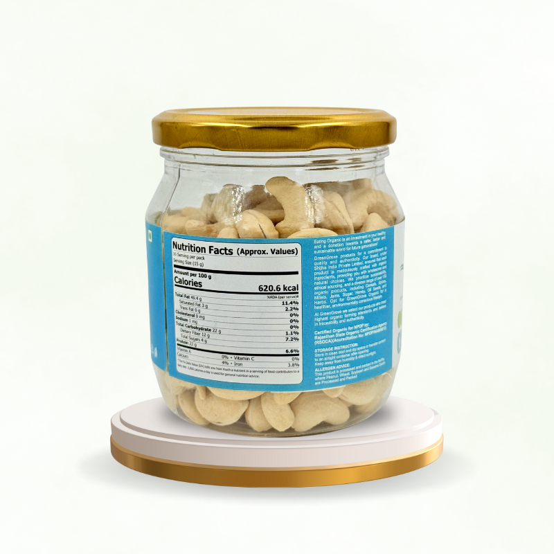 GreenGrove Organic Cashew Whole 250 g