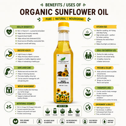 GreenGrove Organic Sunflower Oil 1 ltr