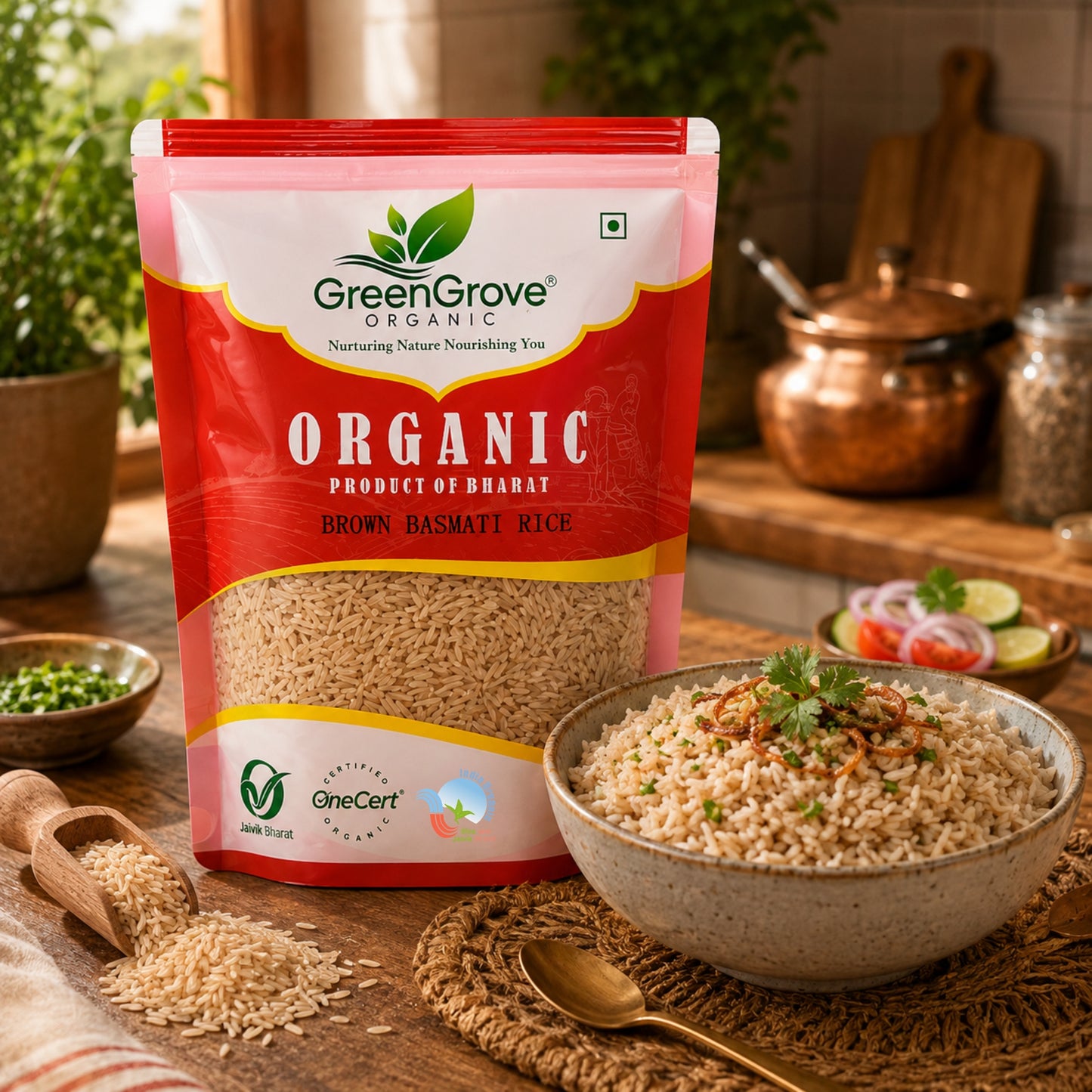 GreenGrove Organic Brown Basmati Rice