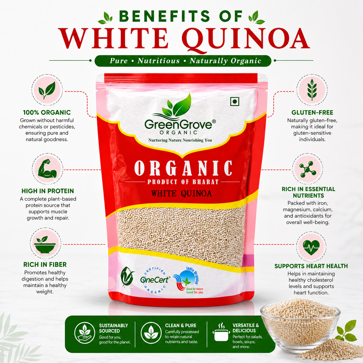 GreenGrove Organic Quinoa White