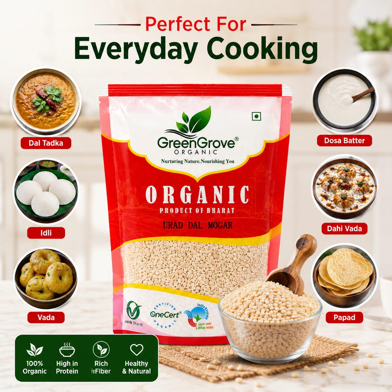 GreenGrove Organic Urad Dal Mogar