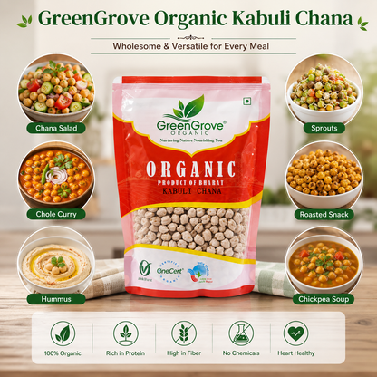 GreenGrove Organic Kabuli Chana 500 g