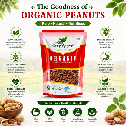 GreenGrove Organic Peanut 500 gm