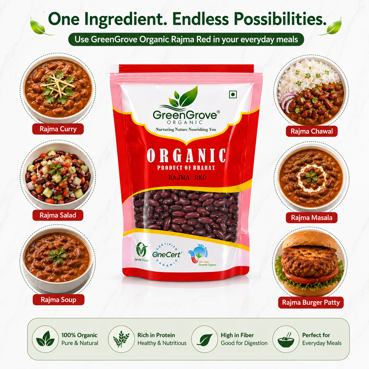 GreenGrove Organic Red Rajma