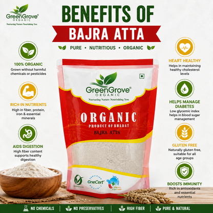 GreenGrove Organic Bajra Atta