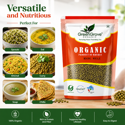 GreenGrove Organic Moong Dal Whole 1 kg