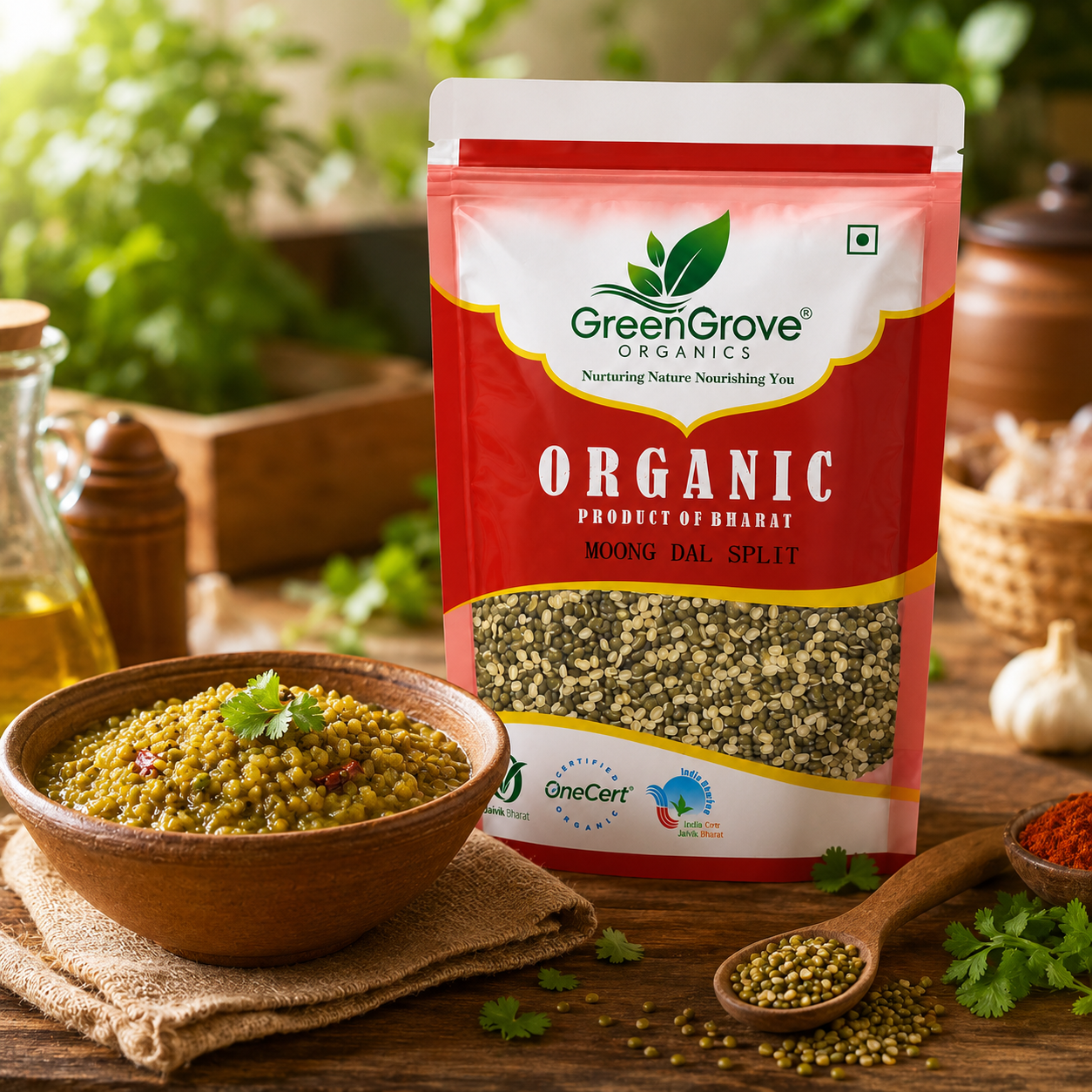 GreenGrove Organic Moong Dal Split 1 kg