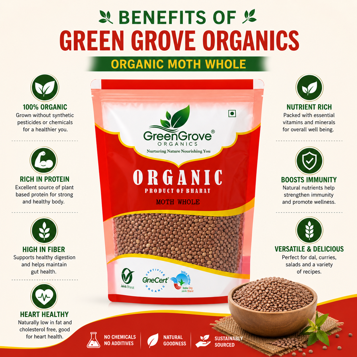 GreenGrove Organic Moth Whole