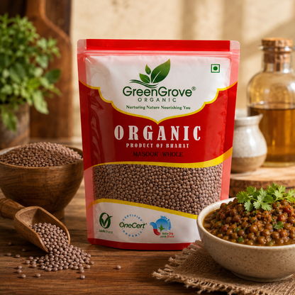 GreenGrove Organic Masoor Dal 500 g