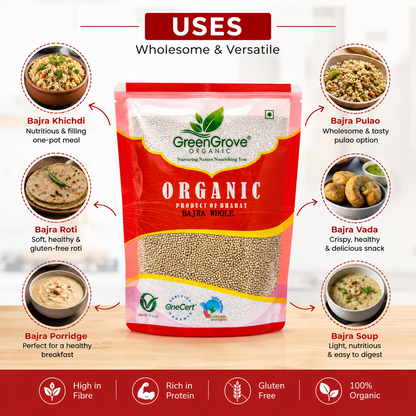 GreenGrove Organic Bajra Whole