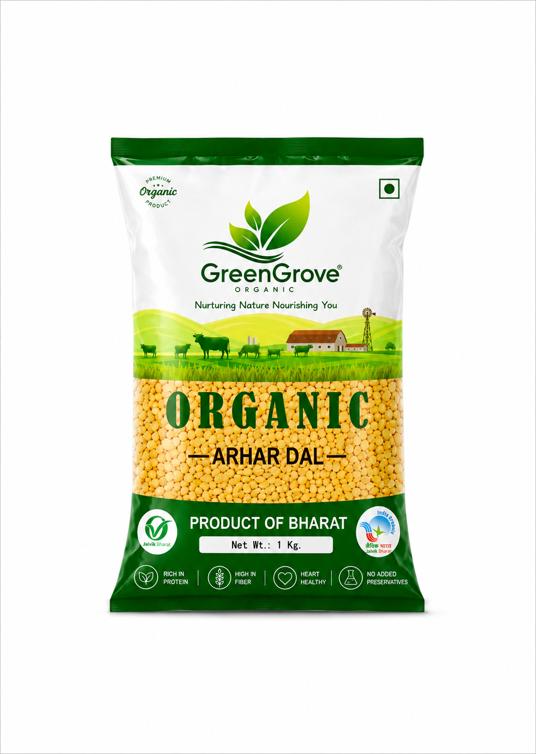 GreenGrove Organic Mix Dal 1 Kg - Premium Blend of Lentils