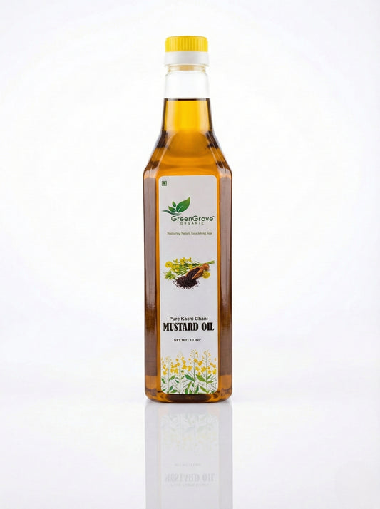 GreenGrove Organic Black Mustard Oil 1 Ltr