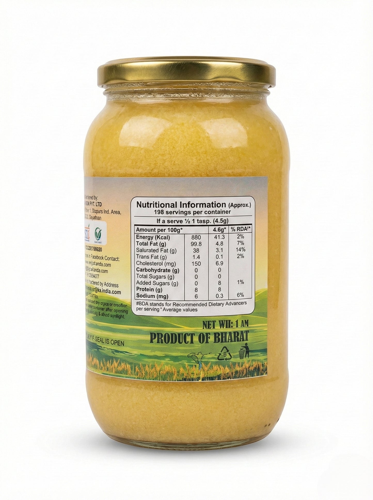 GreenGrove Organic Cow Ghee 1 ltr