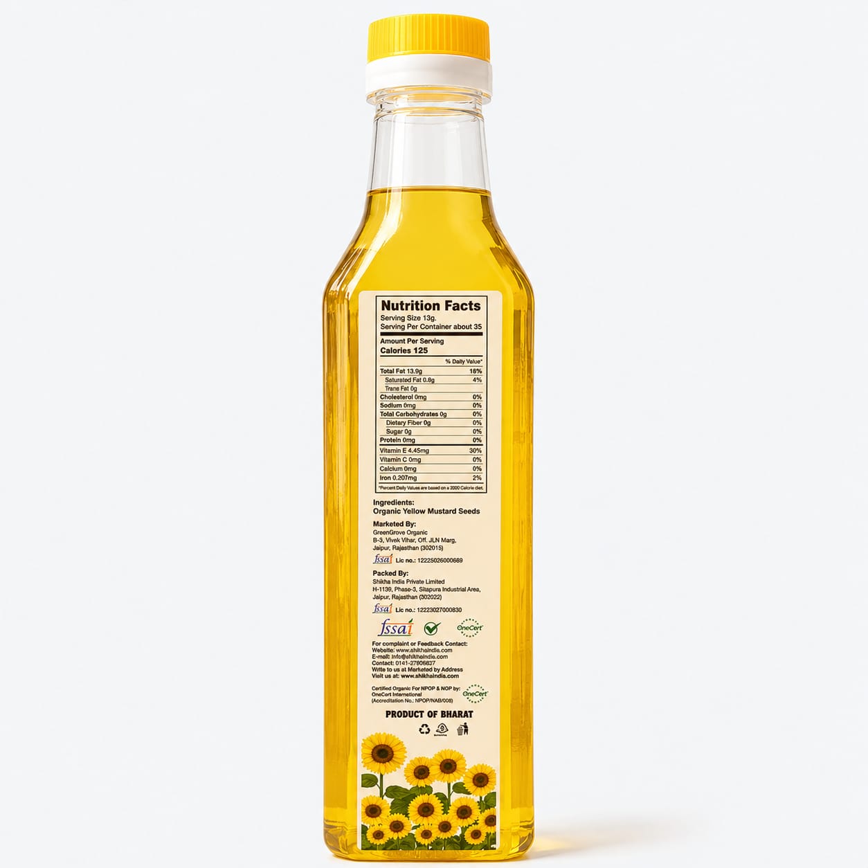 GreenGrove Organic Sunflower Oil 1 ltr
