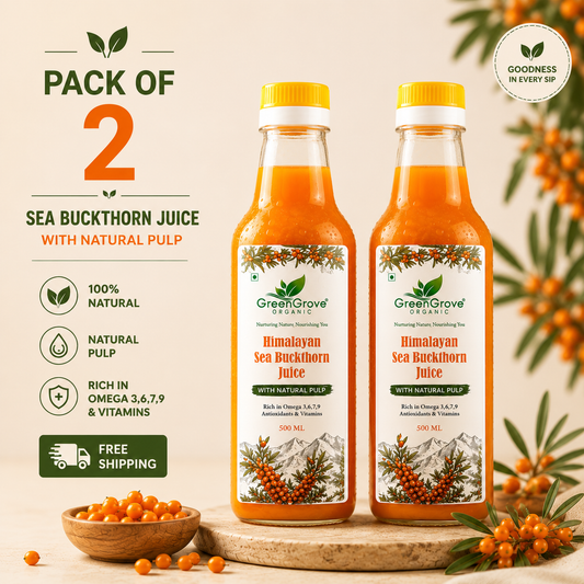 Pack of 2 Sea Buckthorn Juice – 1000 ML | 2 × 500 ML